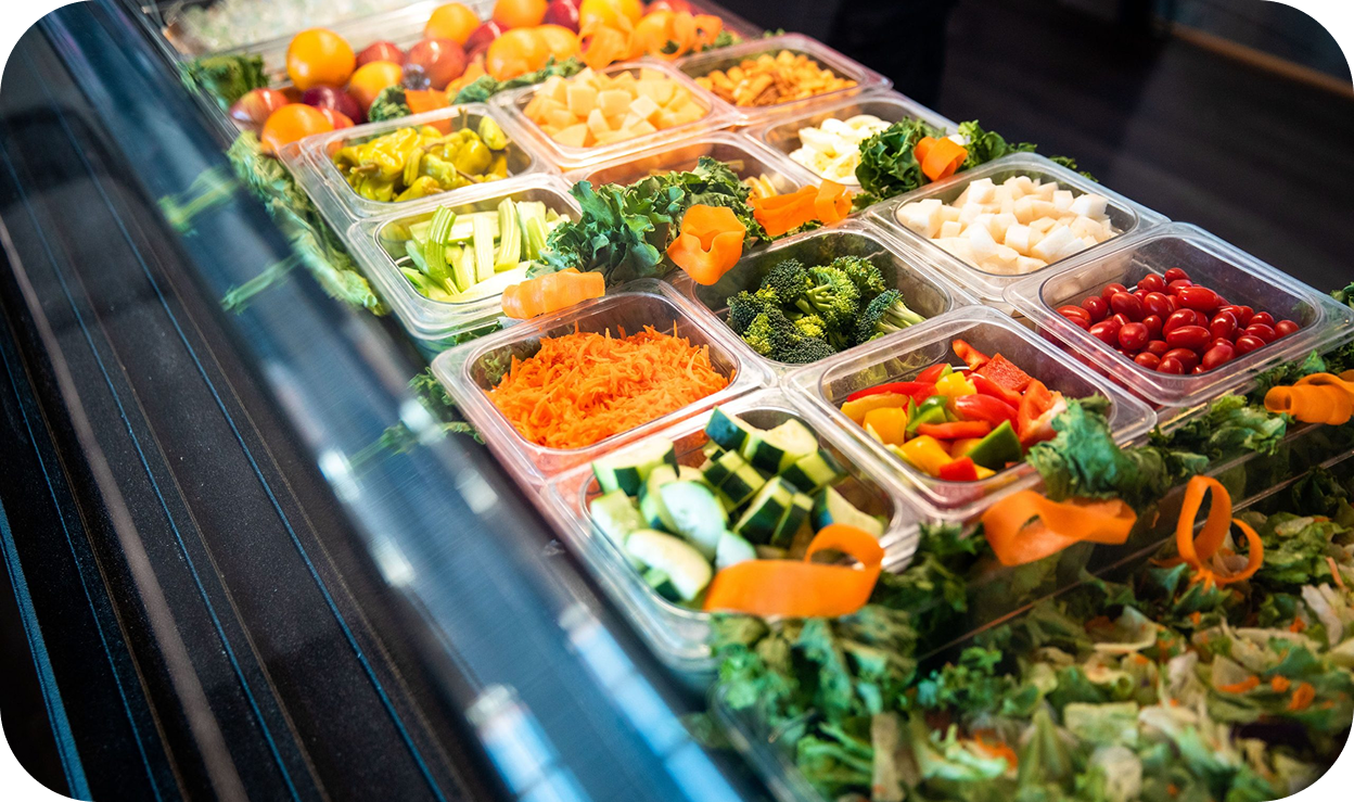 A buffet of food options